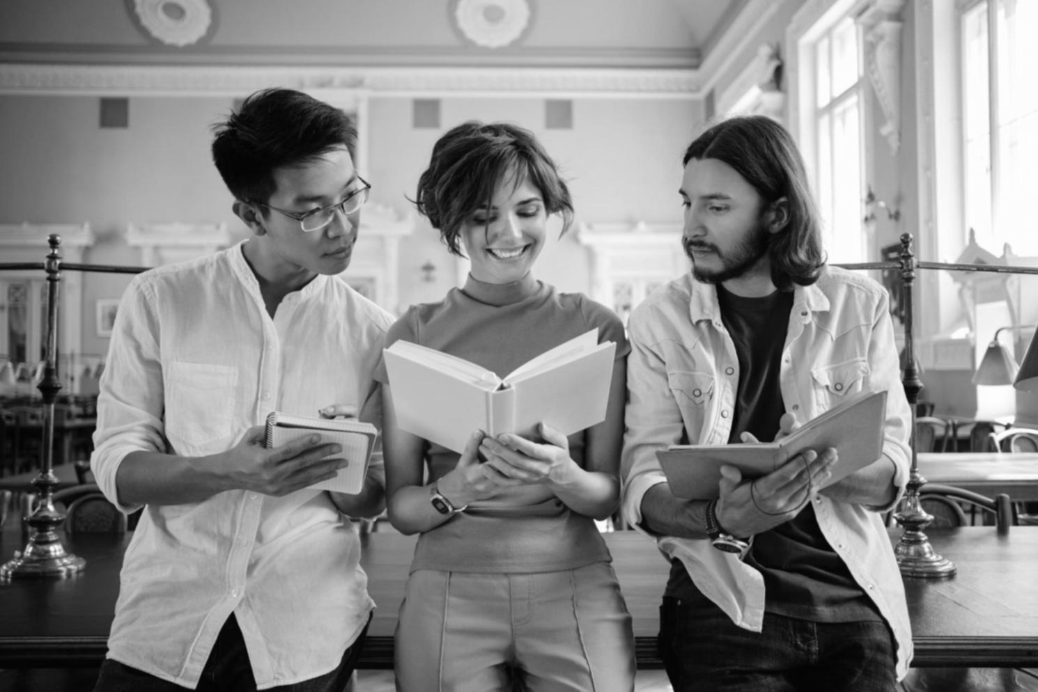 Student analyzing financial data and market trends